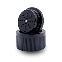 Stache Products 3-Piece 360 64mm Large Grynder herb grinder, 2.5 inch - black middle