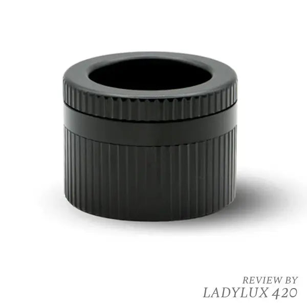 Stache Products 3-Piece 360 64mm Large Grynder herb grinder, 2.5 inch - black