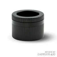 Stache Products 3-Piece 360 64mm Large Grynder herb grinder, 2.5 inch - black