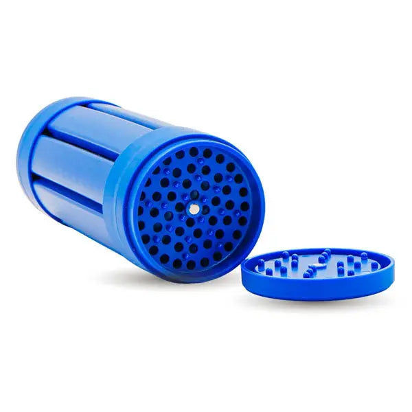 Stache Products Roll-N'-Stache Portable Rolling Kit with Built-In Grinder - blue - front