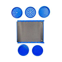Stache Products Roll-N'-Stache Portable Rolling Kit with Built-In Grinder - blue - inside