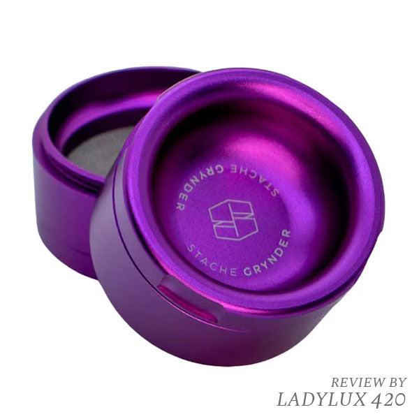 Stache Products 2.5" 4pc Grynder with Tray/Bowl Top Lid