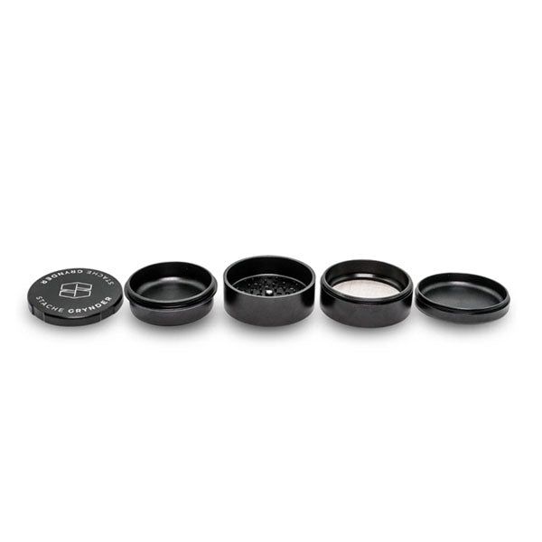 Stache Products 3" 4pc BIG Grynder with Tray/Bowl Top Lid