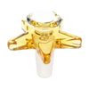 Star 14mm male clear glass bowl – borosilicate glass, fast shipping Australia-wide - amber