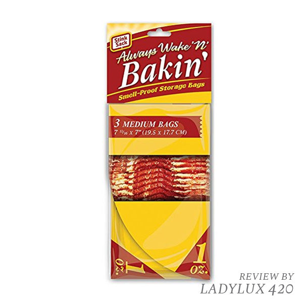 Stink Sack Smell-Proof Storage Bags Always Wake "n" Bakin' Design - Medium x3 Per Pack