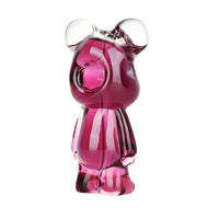 Teddy Bear Glycerin 4.25" Glass Hand Pipe - Pink