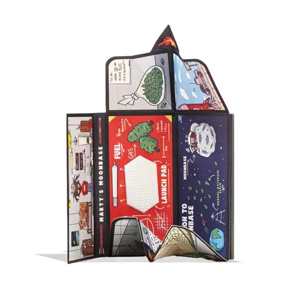 Thicket All-in-One Rolling Kit Comic Design with Papers, Tray & Accessories - inside