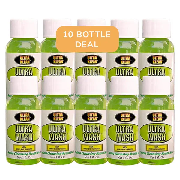 Ultra Klean Ultra Wash Mouthwash 1 oz detox rinse for cleansing and fresh - breath - 10 pack