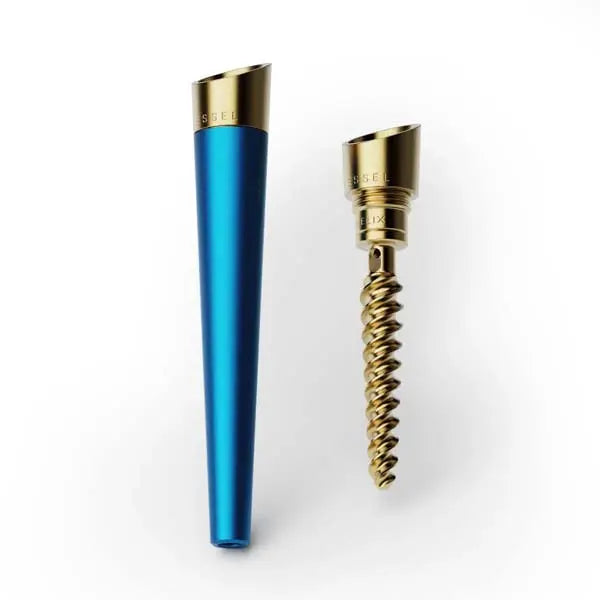 Vessel Cone One Hitter Hand Pipe in Maritime Blue – Sleek, Durable Smoking Pipe - parts