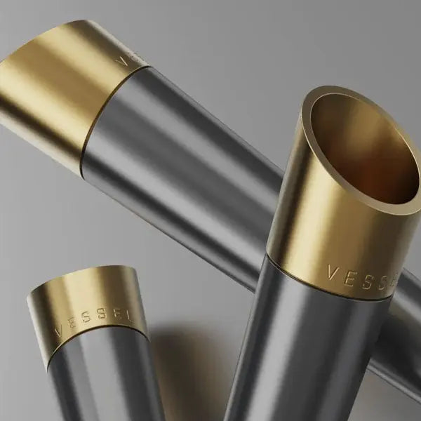 Vessel Cone One Hitter Hand Pipe in gun metal – Sleek, Durable Smoking Pipe - group