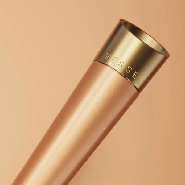 Vessel Cone One Hitter Hand Pipe in rose gold – Sleek, Durable Smoking Pipe - close up