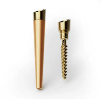 Vessel Cone One Hitter Hand Pipe in rose gold – Sleek, Durable Smoking Pipe - screw