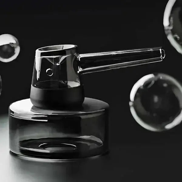 Vessel Forge Glass Hand Pipe – Premium Borosilicate Glass Smoking Pipe - black lifestyle