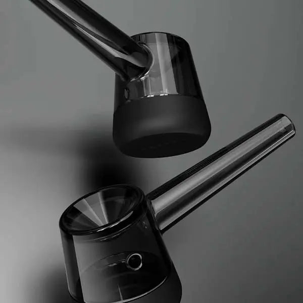 Vessel Forge Glass Hand Pipe – Premium Borosilicate Glass Smoking Pipe - black pair