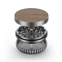 Vessel Mill 2.2” Slim 3-Piece Walnut Herb Grinder with Precision Teeth - parts
