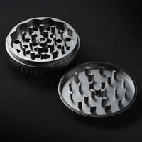 Vessel Mill 2.2” Slim 3-Piece Walnut Herb Grinder with Precision Teeth - teeth