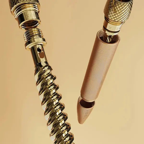 Vessel Helix Metal One-Hitter Smoking Pipe – Premium Portable Hand Pipe Australia - rose gold  - parts