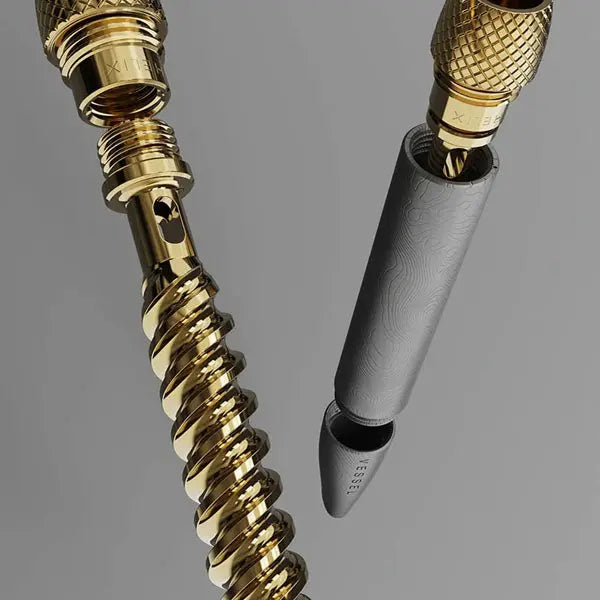 Vessel Helix Metal One-Hitter Smoking Pipe – Premium Portable Hand Pipe Australia - stone  - parts