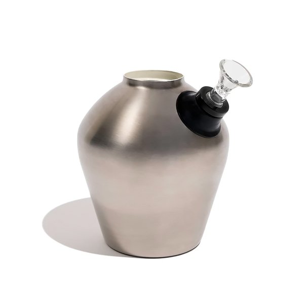 Chill Ceramic Lined Stainless Steel Beaker with Glass Bowl – Silver