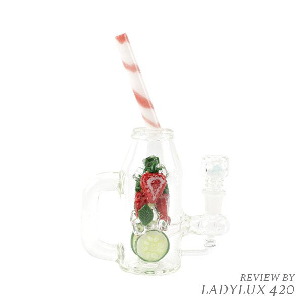 Empire Glassworks 9.25" Strawberry Cucumber Detox Water Pipe