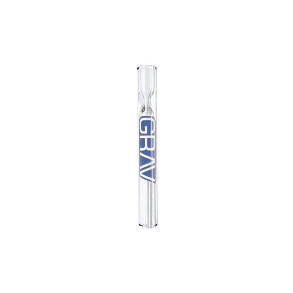 Grav Borosilicate Glass 3" One Hitter Pipe – Fast Shipping Australia-Wide - clear - blue