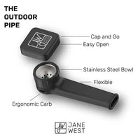 Jane West Silicone Pipe - Durable Portable Silicone Smoking Pipe - details