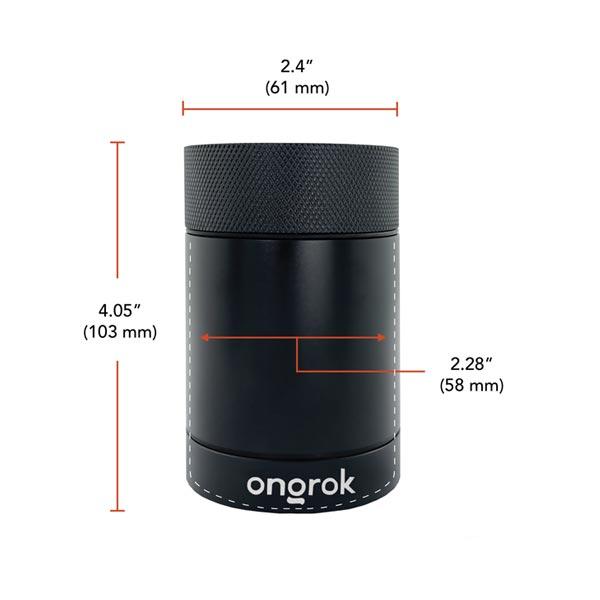 Ongrok Metal Storage Jar 14g 180ml - Fast Shipping Australia-Wide Secure Airtight Container - black measurements