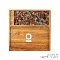 Ongrok Acacia Wood Tray 9.5” Multi Stone Finish – Fast shipping Australia-wide - front
